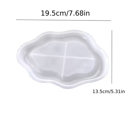 Craftto Dekoratif Asimetrik Tabak Silikon Kalıbı