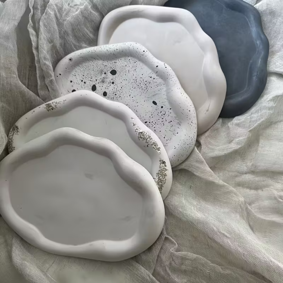 Craftto Dekoratif Asimetrik Tabak Silikon Kalıbı