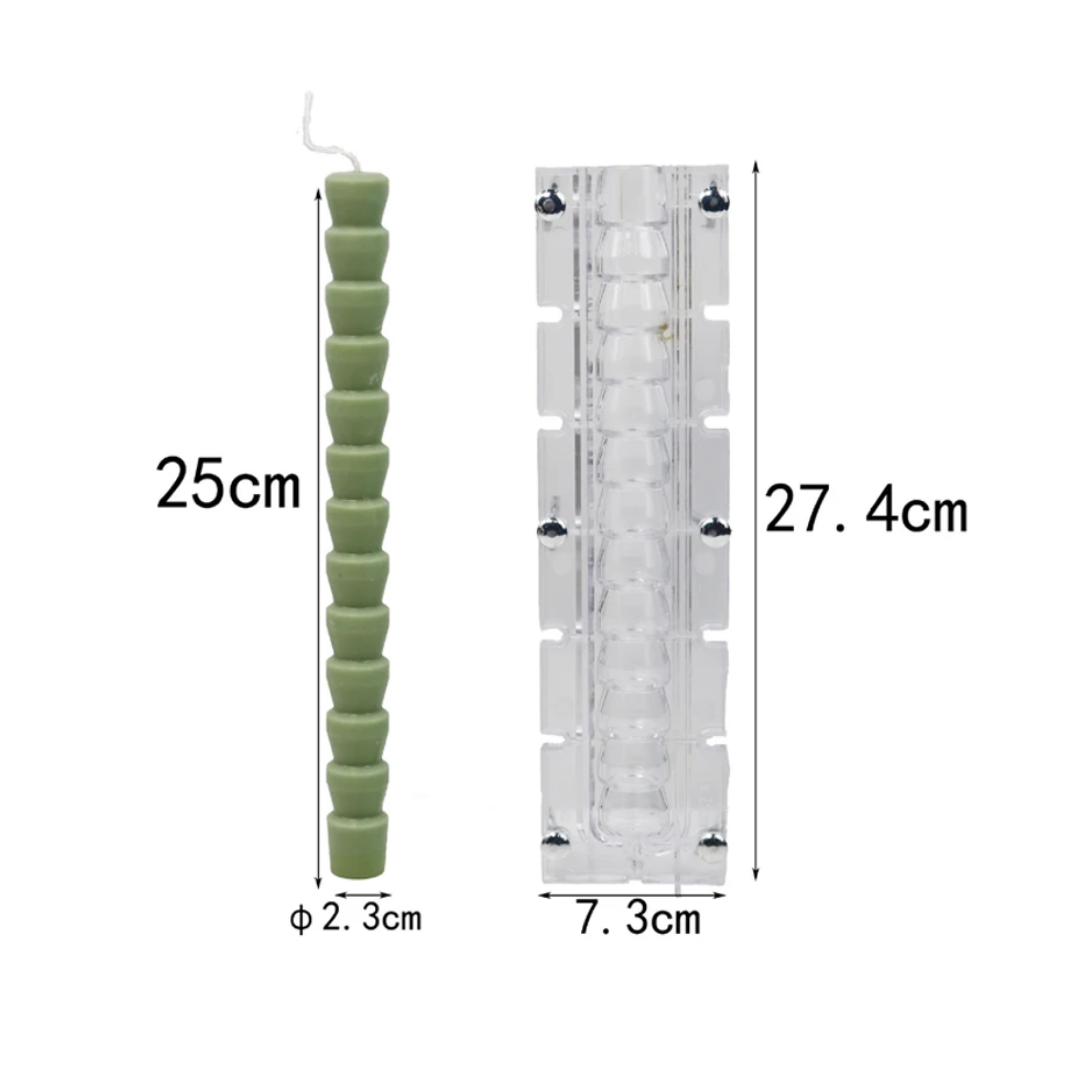 Craftto Boğumlu Akrilik Şamdan Mum Kalıbı