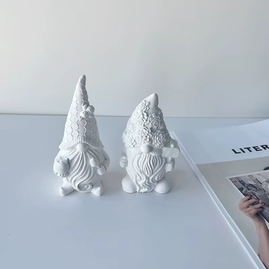 Craftto Bahçe Cini Yılbaşı Cüce Silikon Kalıbı 2'li Set