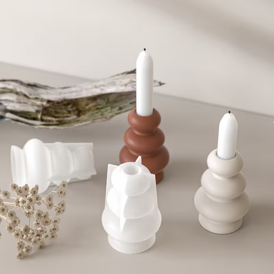 Craftto Bohem Tarz Şamdan 2'li Silikon Kalıbı