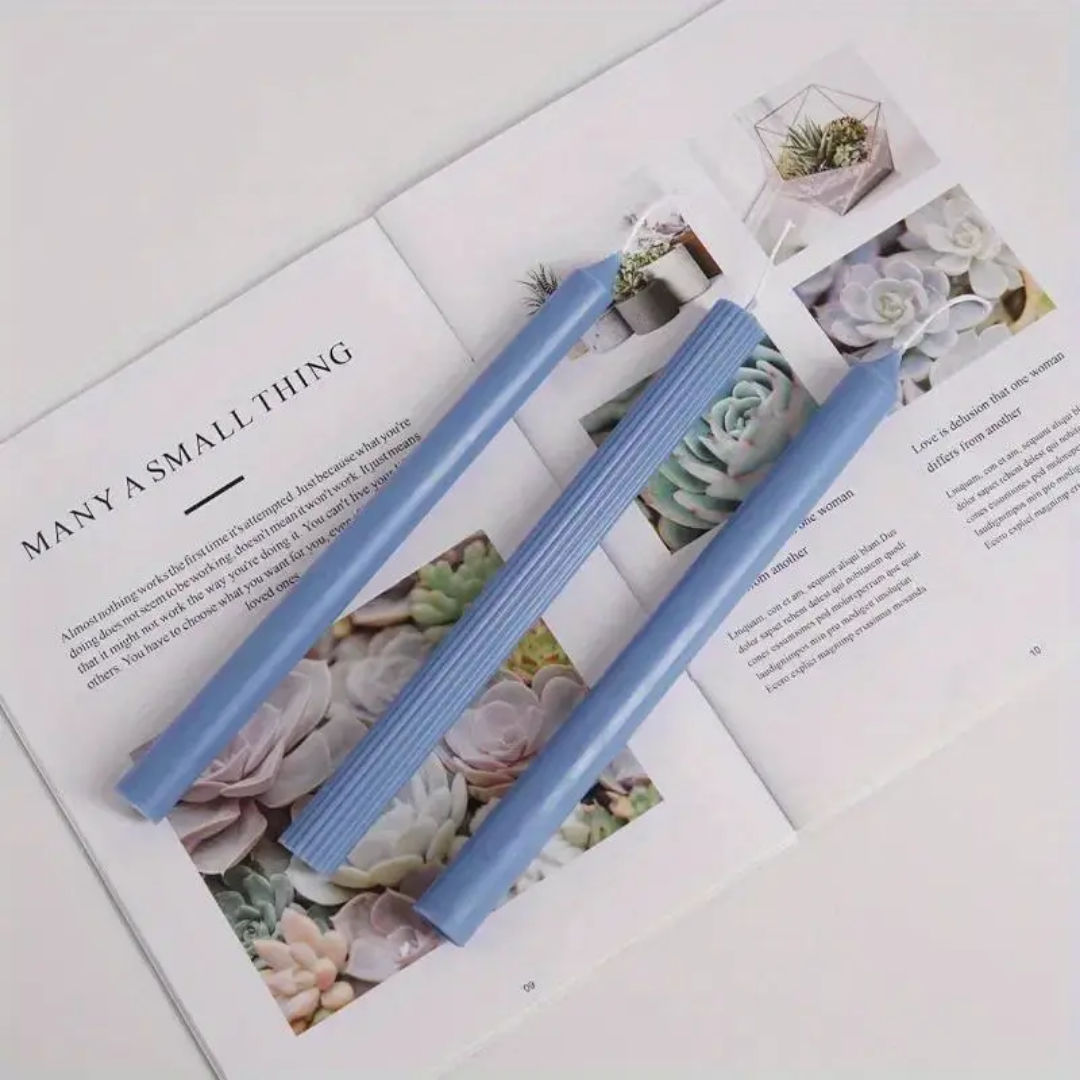 Craftto Çizgili Akrilik Şamdan Mum Kalıbı