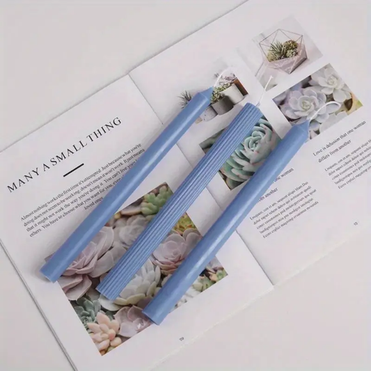 Craftto Çizgili Akrilik Şamdan Mum Kalıbı