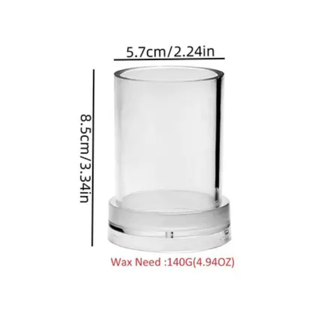 Craftto Silindir Blok Akrilik Plastik Mum Kalıbı