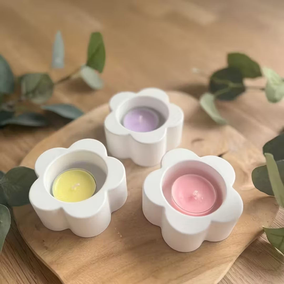 Craftto Daisy Papatya Şamdan Tealight Mumluk Kalıbı