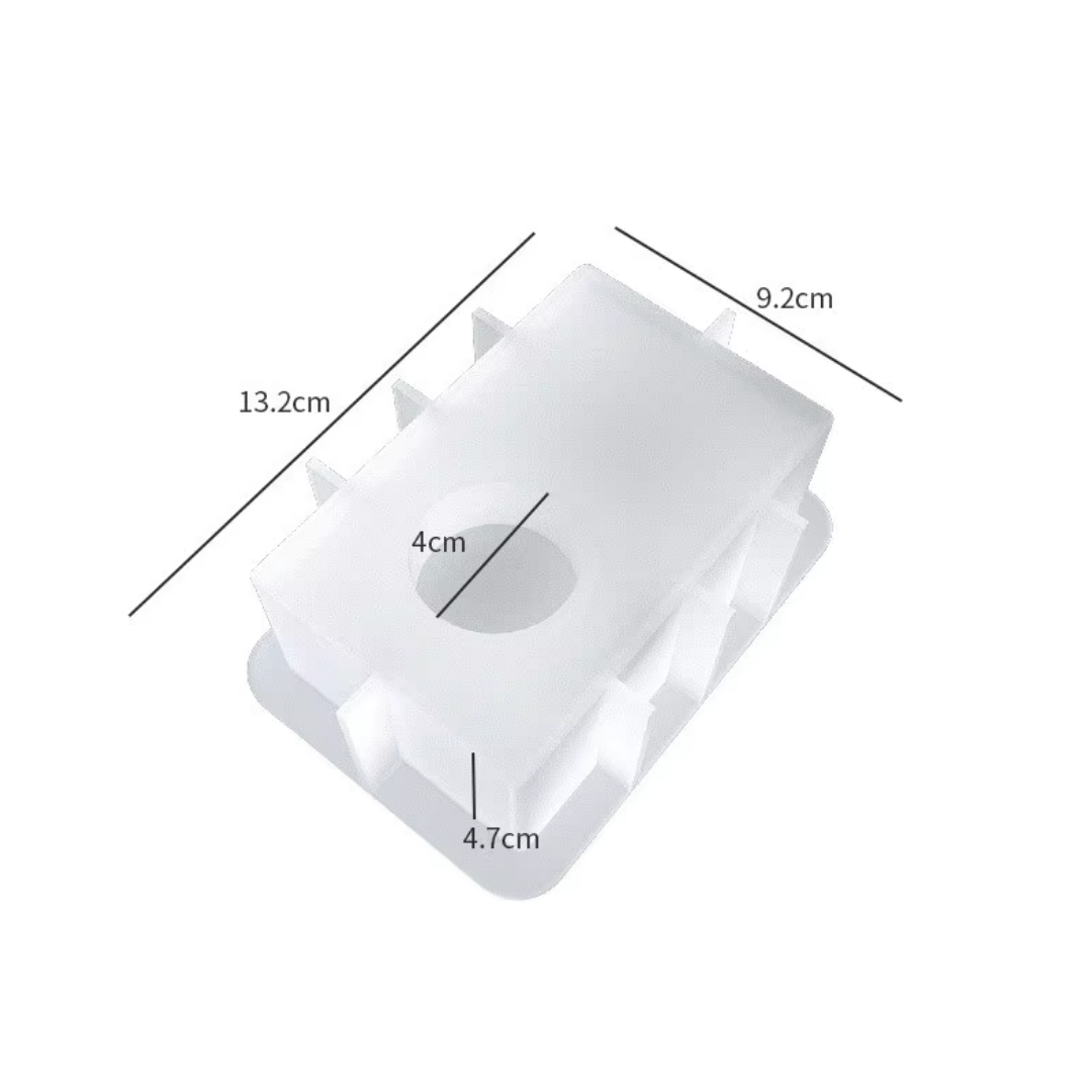 Craftto Dikdörtgen Tealight Mumluk Şamdan Silikon Kalıbı