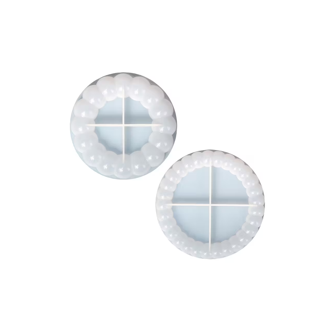 Craftto İnci Dekoratif Tabak Silikon Kalıbı 2'li Set