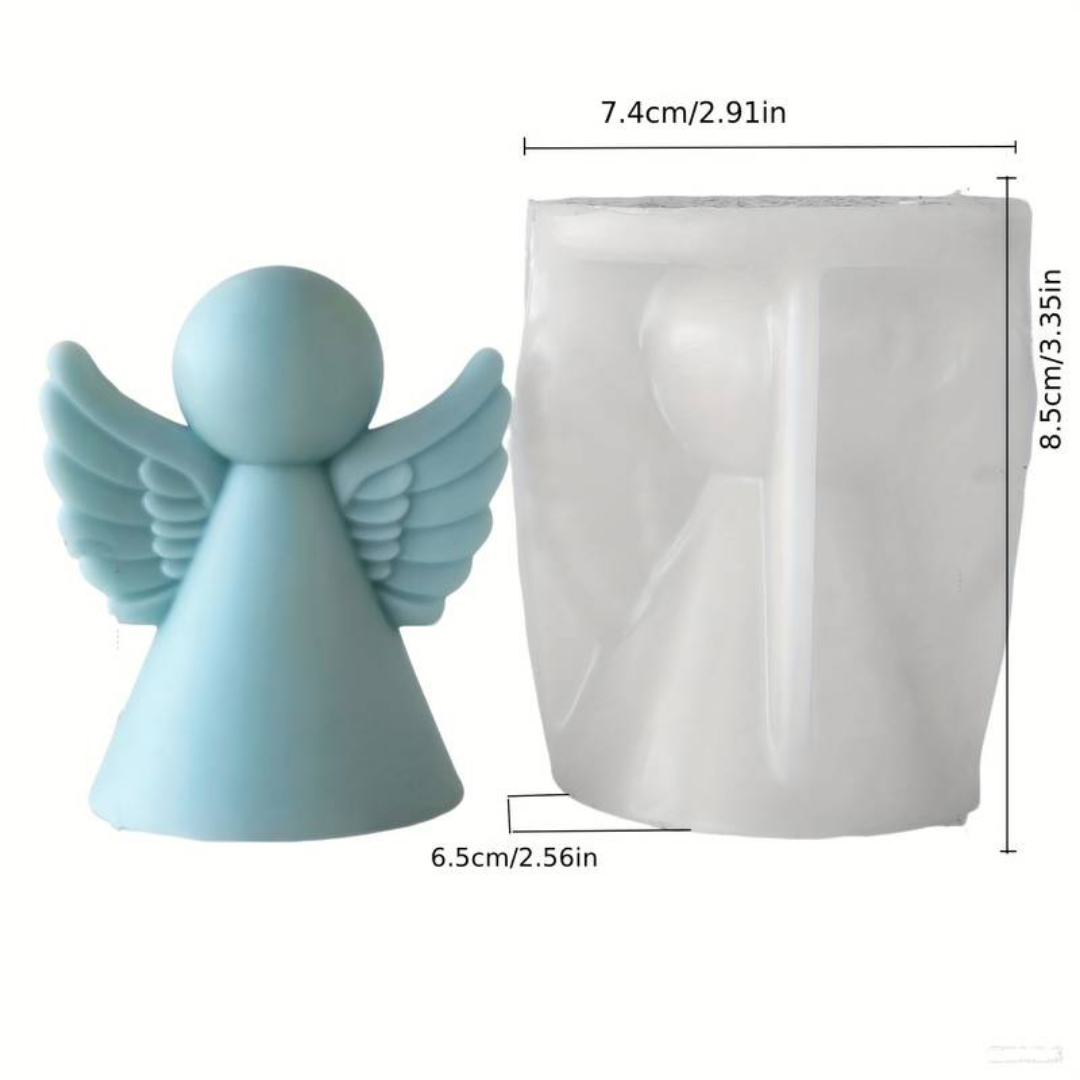 Craftto Yılbaşı Perisi Kanatlı Melek Silikon Mum Kalıbı