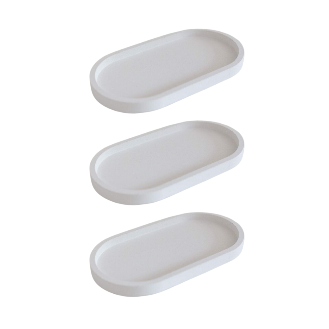 Craftto Oval Dekoratif Tabak Silikon Kalıbı