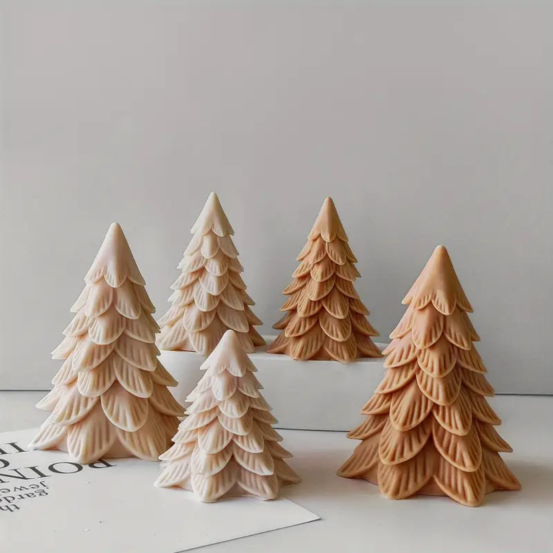 Craftto Modern Yılbaşı Ağacı Christmas Silikon Mum Kalıbı