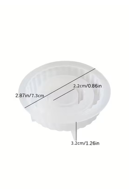 Craftto Çizgili Silikon Şamdan Kalıbı