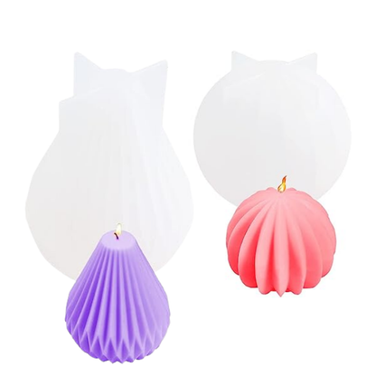 Craftto Kaktüs ve Armut Form Silikon Mum Kalıbı 2'li Set