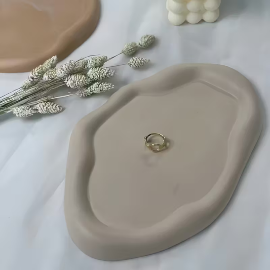 Craftto Dekoratif Asimetrik Tabak Silikon Kalıbı