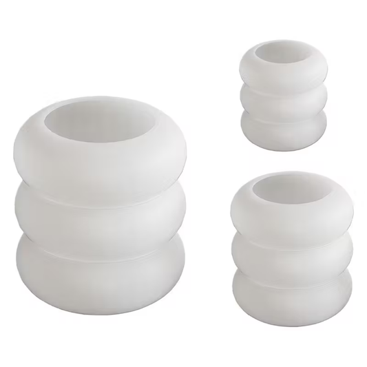 Craftto Boğumlu Blok Silikon Mum Kalıbı 3'lü Set