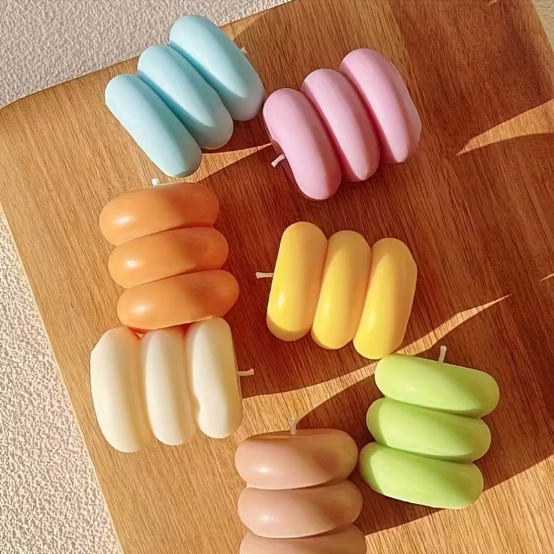 Craftto Boğumlu Blok Silikon Mum Kalıbı 3'lü Set