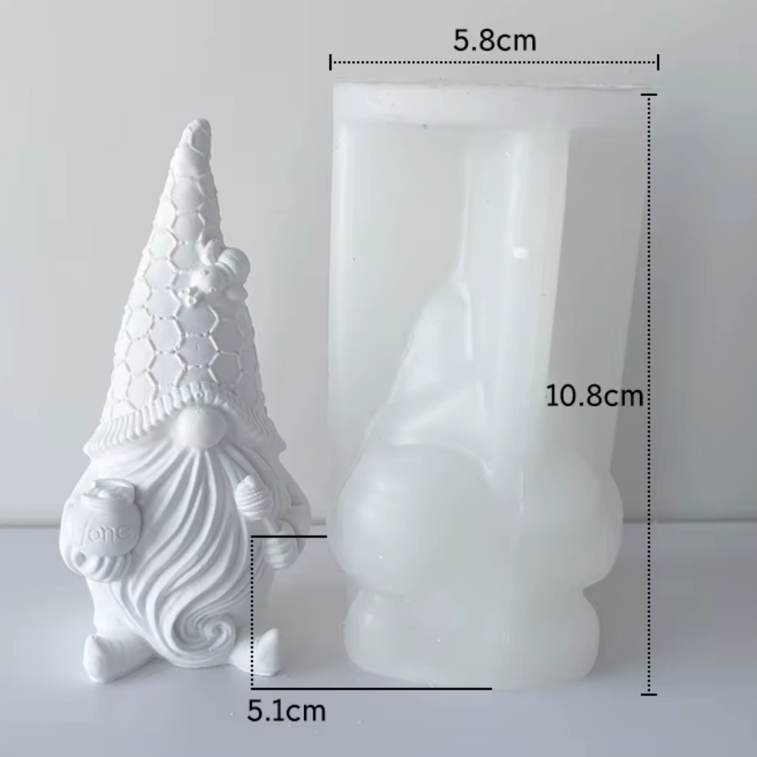 Craftto Bahçe Cini Yılbaşı Cüce Silikon Kalıbı 2'li Set