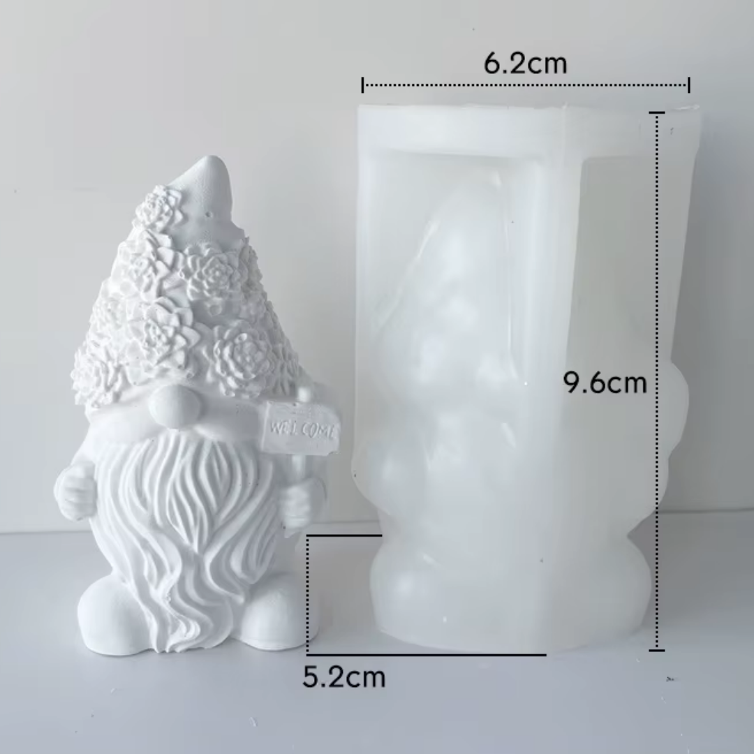 Craftto Bahçe Cini Yılbaşı Cüce Silikon Kalıbı 2'li Set