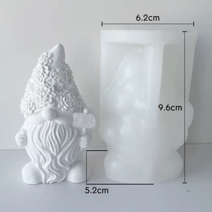 Craftto Bahçe Cini Yılbaşı Cüce Silikon Kalıbı 2'li Set