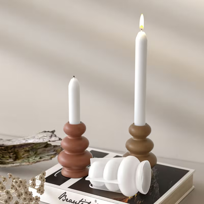 Craftto Bohem Tarz Şamdan 2'li Silikon Kalıbı