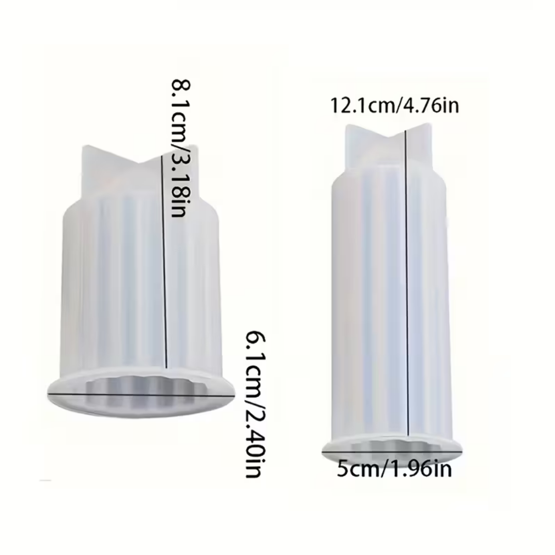 Craftto Çizgili Blok Silikon Mum Kalıbı 2'li Set