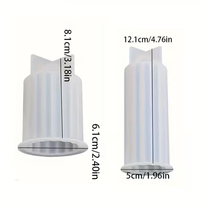 Craftto Çizgili Blok Silikon Mum Kalıbı 2'li Set