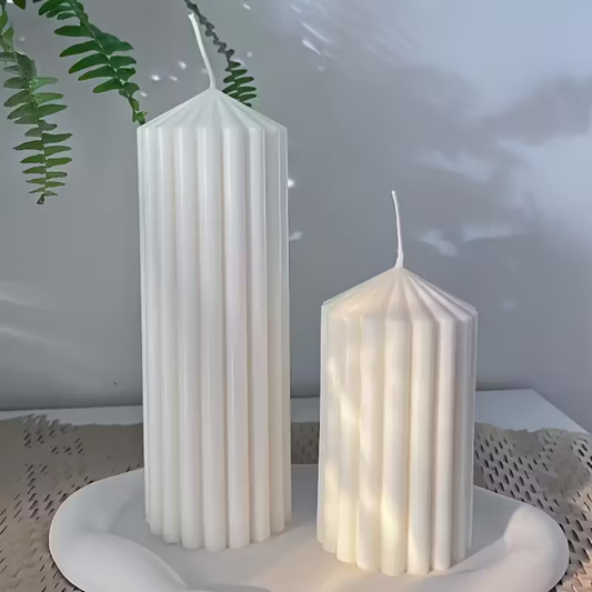 Craftto Çizgili Blok Silikon Mum Kalıbı 2'li Set