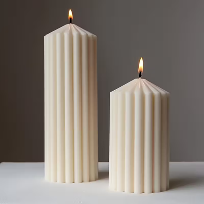 Craftto Çizgili Blok Silikon Mum Kalıbı 2'li Set