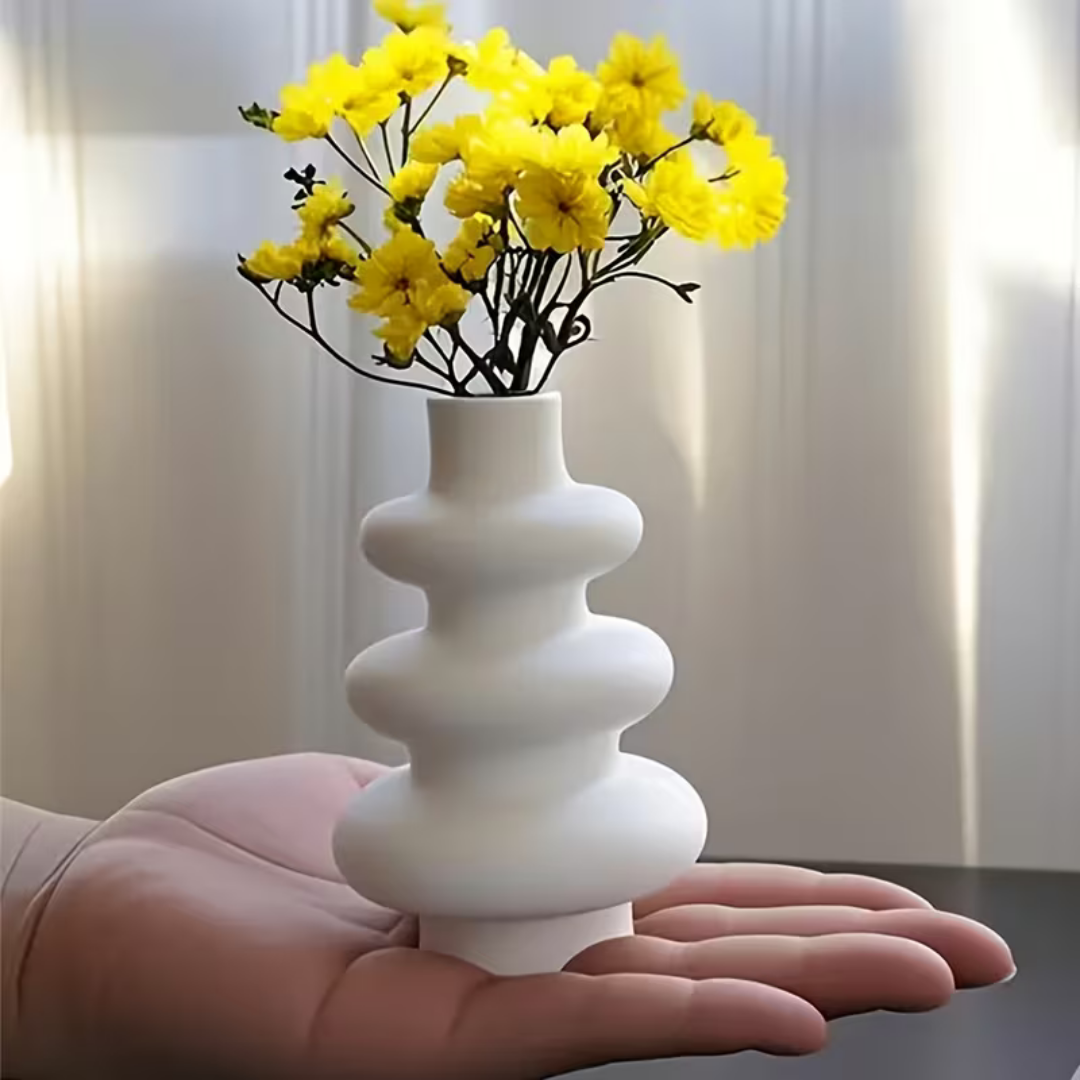 Craftto Dekoratif Bohem Tarz 2'li Vazo Silikon Kalıbı