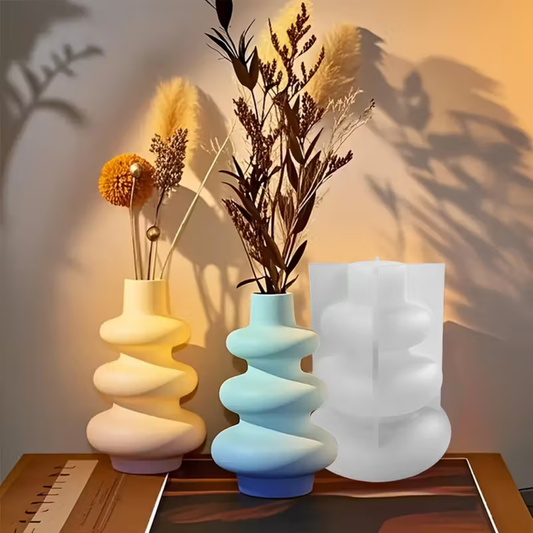 Craftto Dekoratif Bohem Tarz 2'li Vazo Silikon Kalıbı