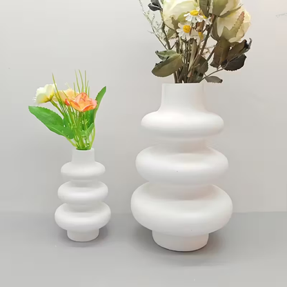 Craftto Dekoratif Bohem Tarz 2'li Vazo Silikon Kalıbı