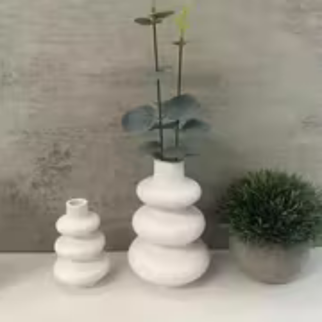 Craftto Dekoratif Bohem Tarz 2'li Vazo Silikon Kalıbı