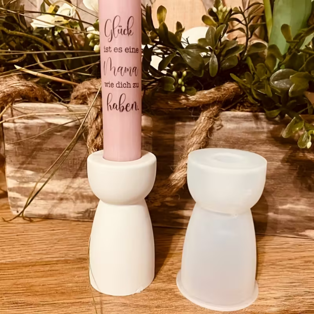 Craftto Dekoratif Bohem Tarz 2'li Şamdan Silikon Kalıbı