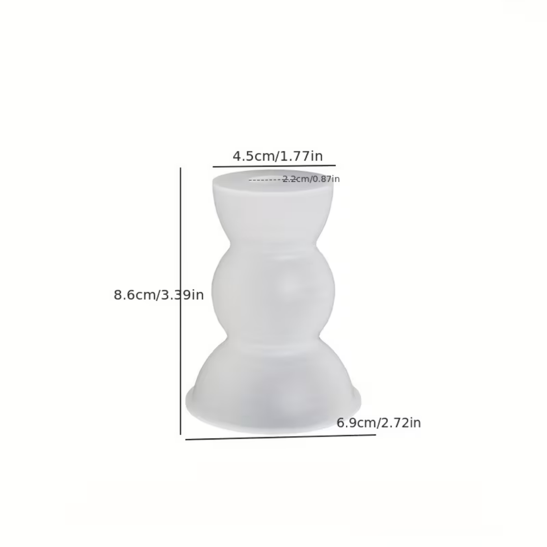 Craftto Dekoratif Bohem Tarz 2'li Şamdan Silikon Kalıbı