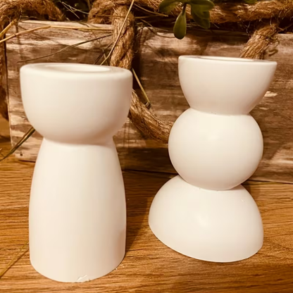 Craftto Dekoratif Bohem Tarz 2'li Şamdan Silikon Kalıbı