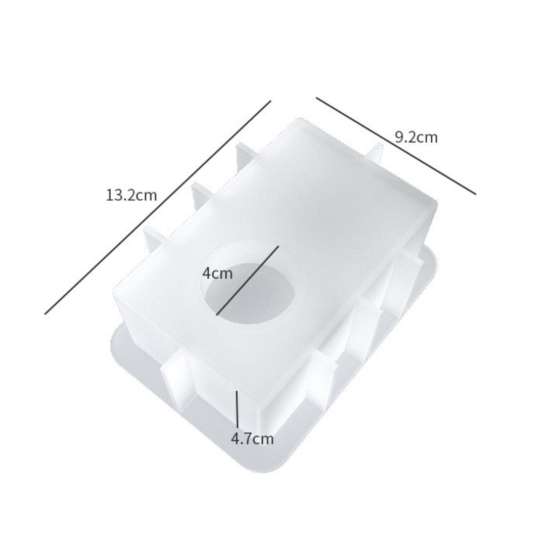 Craftto Dikdörtgen Şamdan Tealight Mumluk Silikon Kalıbı