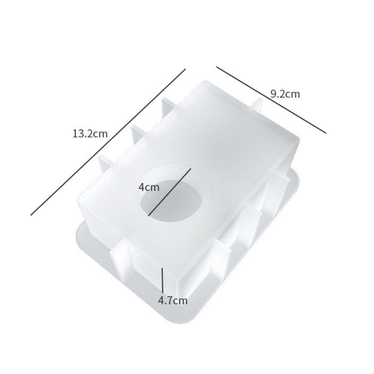 Craftto Dikdörtgen Şamdan Tealight Mumluk Silikon Kalıbı