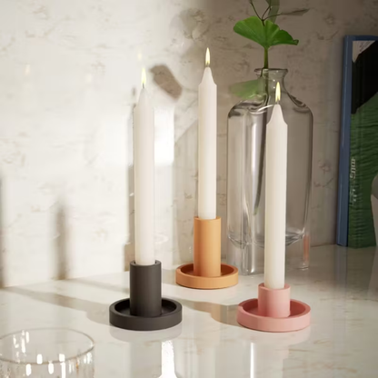 Craftto Silindir Şamdan Silikon Kalıbı 3'lü Set