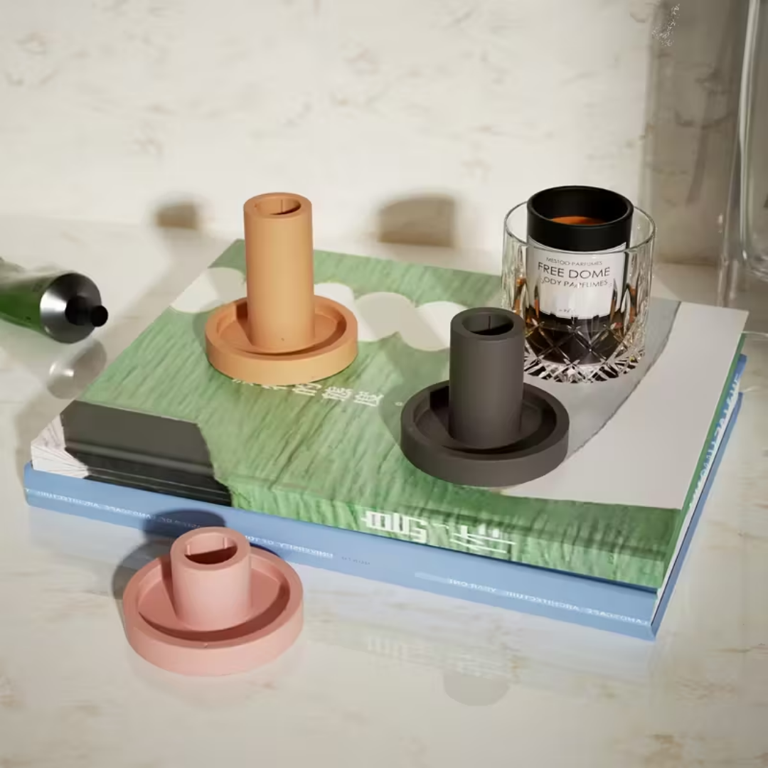 Craftto Silindir Şamdan Silikon Kalıbı 3'lü Set