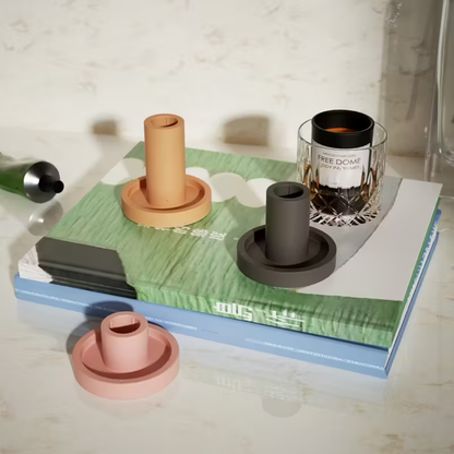 Craftto Silindir Şamdan Silikon Kalıbı 3'lü Set