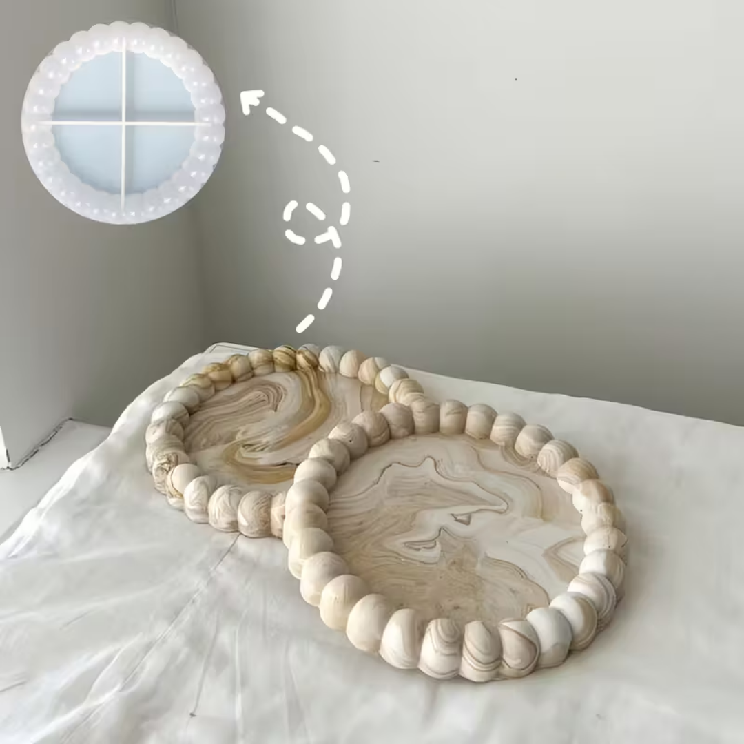 Craftto İnci Mini Dekoratif Tabak Silikon Kalıbı