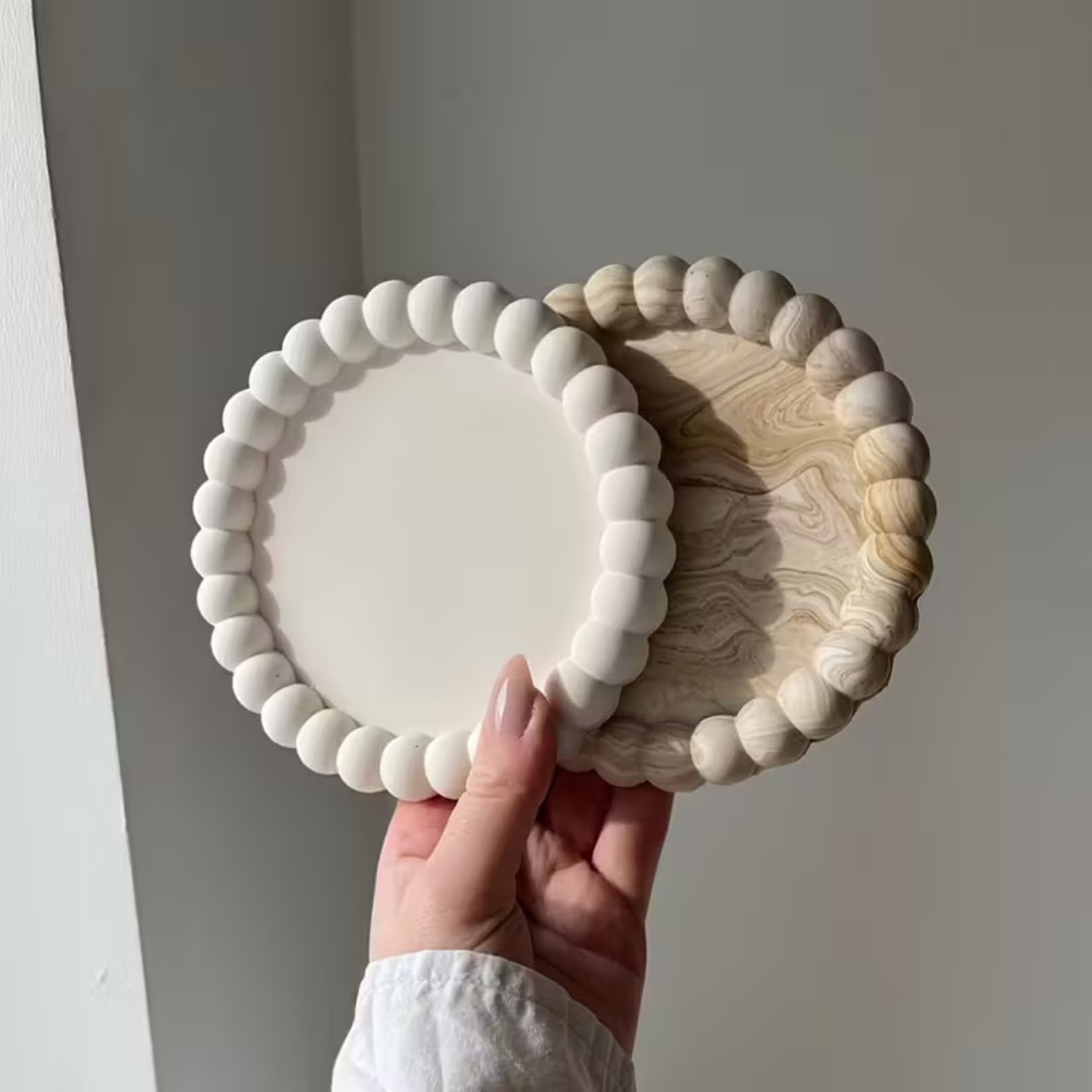 Craftto İnci Mini Dekoratif Tabak Silikon Kalıbı