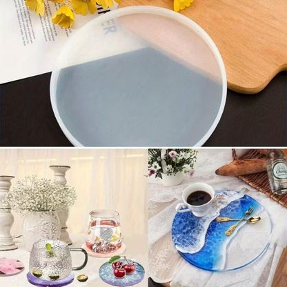 Craftto Daire Dekoratif Tabak Silikon Kalıbı