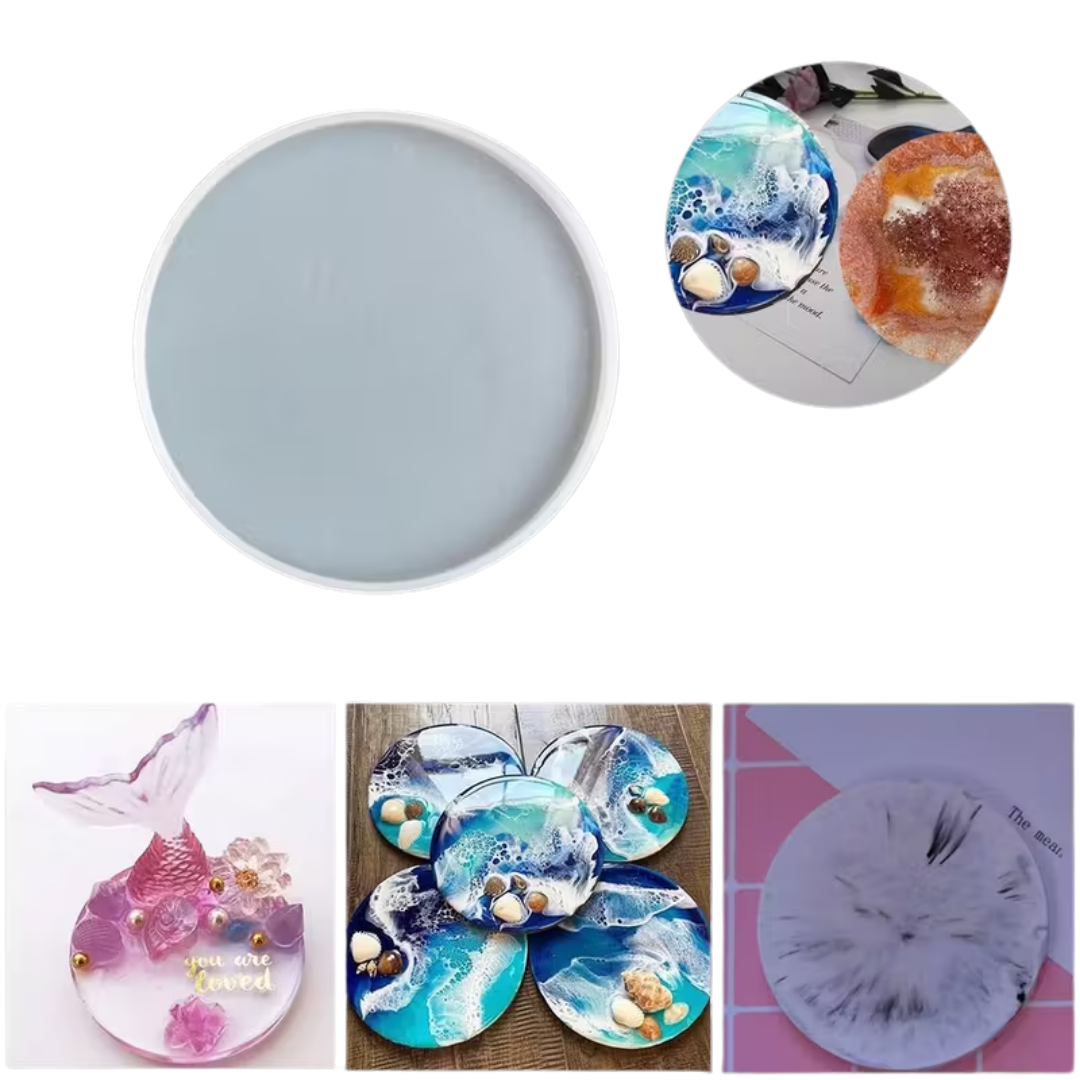 Craftto Daire Dekoratif Tabak Silikon Kalıbı