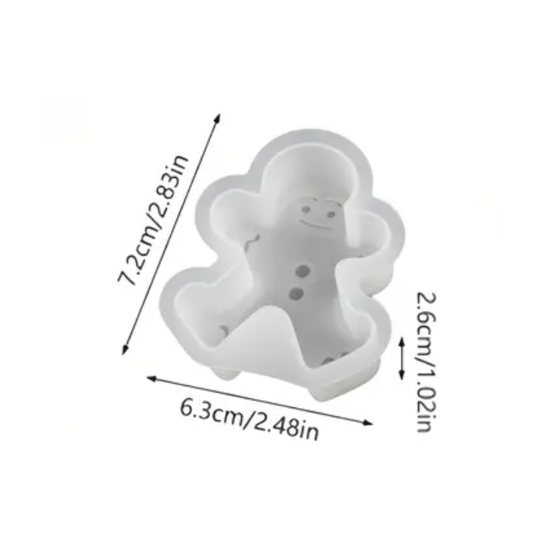 Craftto Gingerbread Kurabiye Adam Zencefil Yılbaşı Christmas Silikon Mum Kalıbı