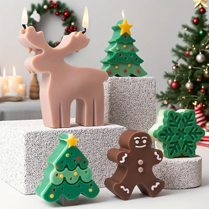 Craftto Gingerbread Kurabiye Adam Zencefil Yılbaşı Christmas Silikon Mum Kalıbı