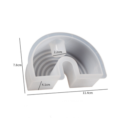 Craftto Gökkuşağı Şamdan Mumluk Silikon Kalıbı