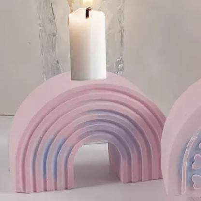 Craftto Gökkuşağı Şamdan Mumluk Silikon Kalıbı