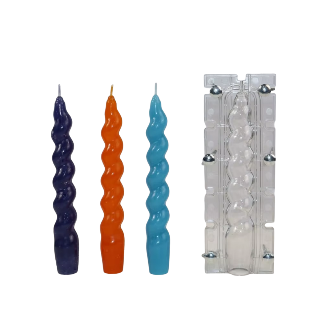 Craftto İtalyan Burgu Akrilik Şamdan Mum Kalıbı