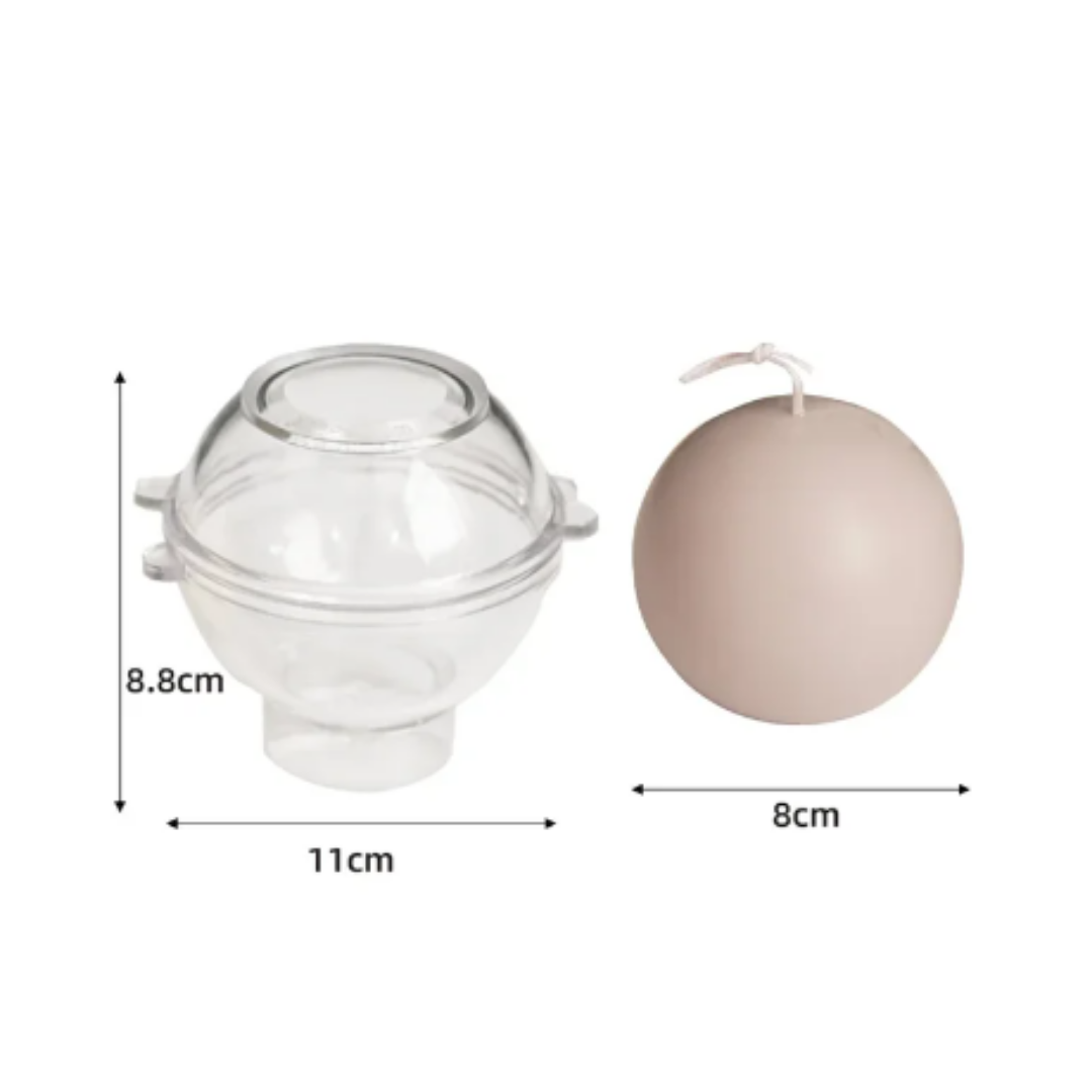 Craftto Küre Akrilik Plastik Mum Kalıbı