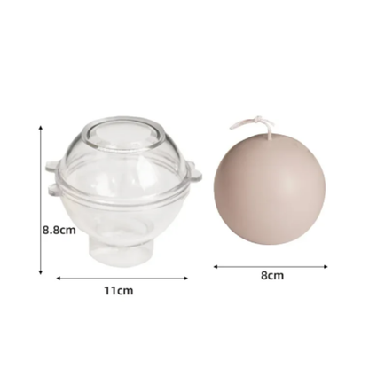 Craftto Küre Akrilik Plastik Mum Kalıbı